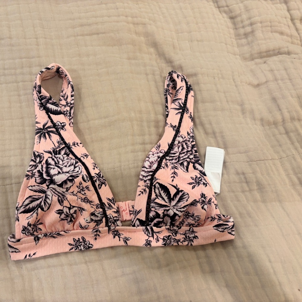 Seafolly Pink Floral Bikini Top